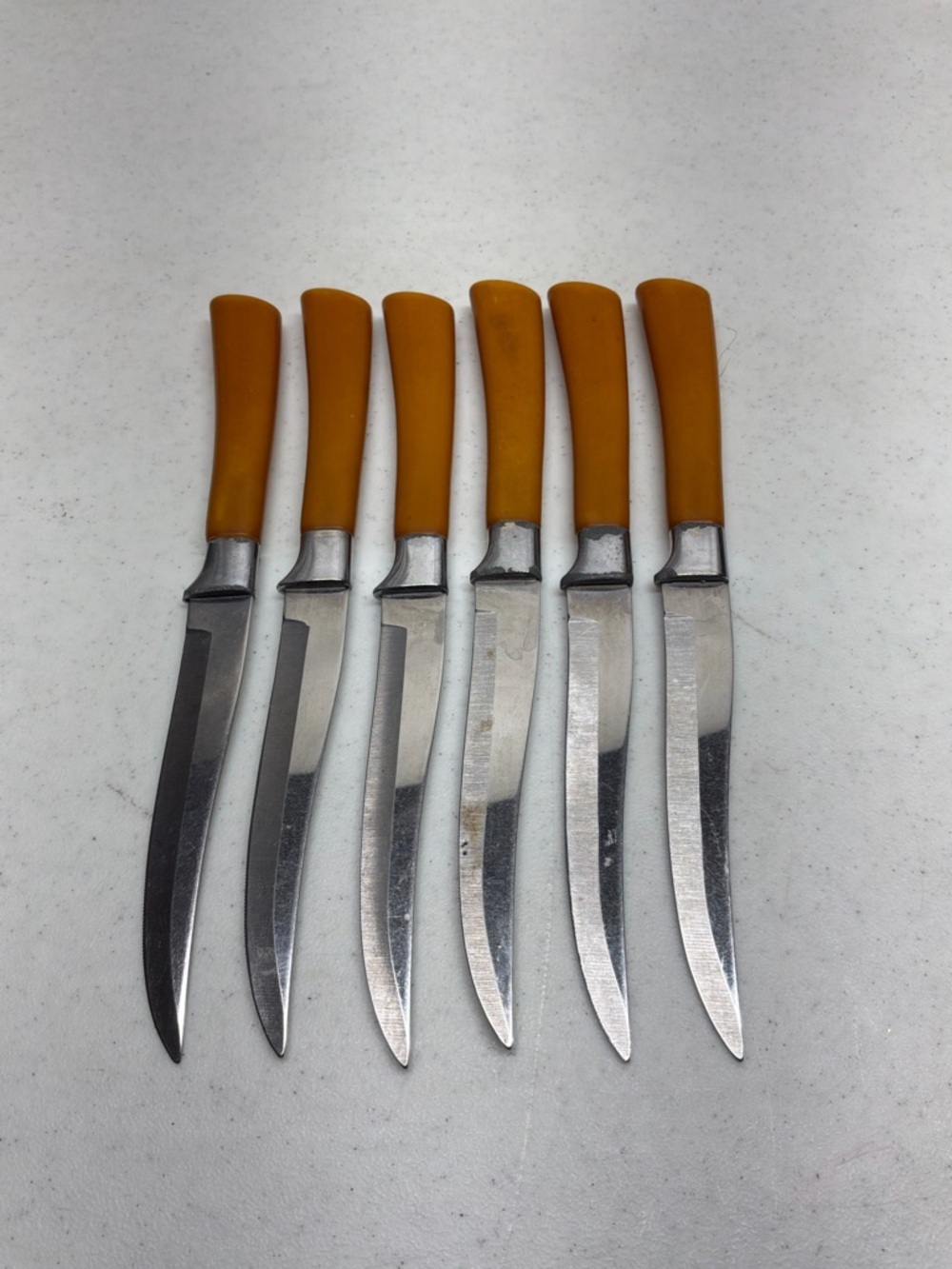 Washington Forge Butterscotch Steak Knives with Bakelite Handles